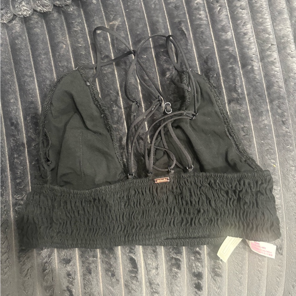 PINK Victoria's Secret Black Textured Bralette - Picture 2 of 4
